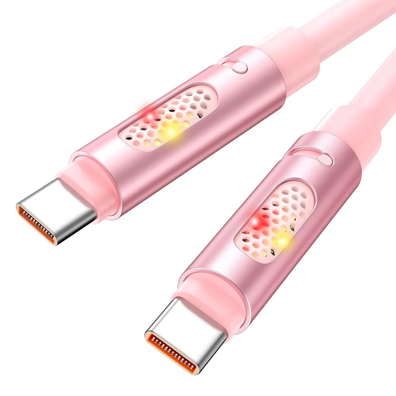 RAVIAD USB-C auf USB-C Kabel 1 m, 240W Schnellladekabel mit RGB-Licht