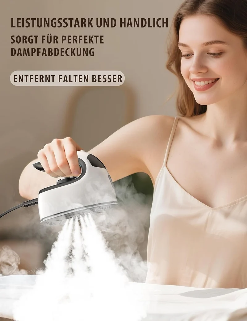 Reisebügeleisen 2in1 Dampfglätter 1000W tragbar Steamer Kleidung Bügeln