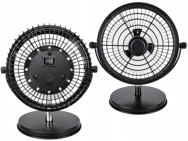 USB Tischventilator Leise Mini Ventilator für Büro Zuhause USB-C 360° Neigbar