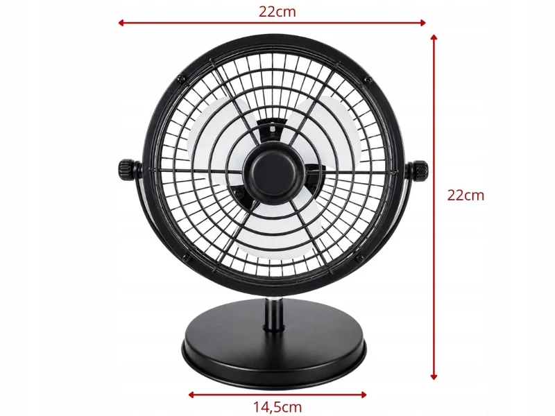 USB Tischventilator Leise Mini Ventilator für Büro Zuhause USB-C 360° Neigbar