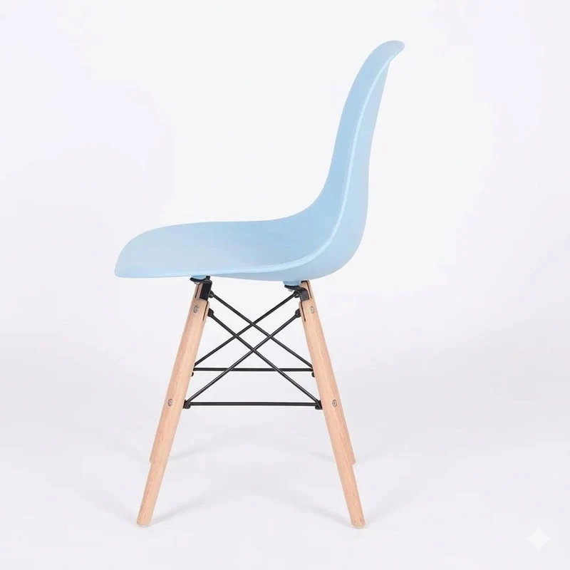 4er Set Esszimmerstühle modern Kunststoff Küchenstuhl Wohnzimmer Stühle Holzbeine 3 Farben
