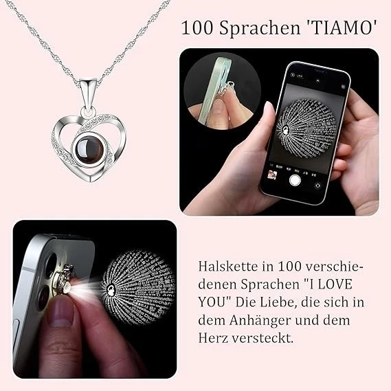 Ewige Rose Geschenkset mit 925 Silber Kette Valentinstag Geschenk