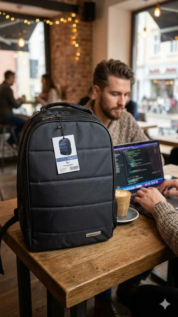 VEGMANN Laptop Rucksack 15 Zoll Dunkelblau – Business & Freizeit