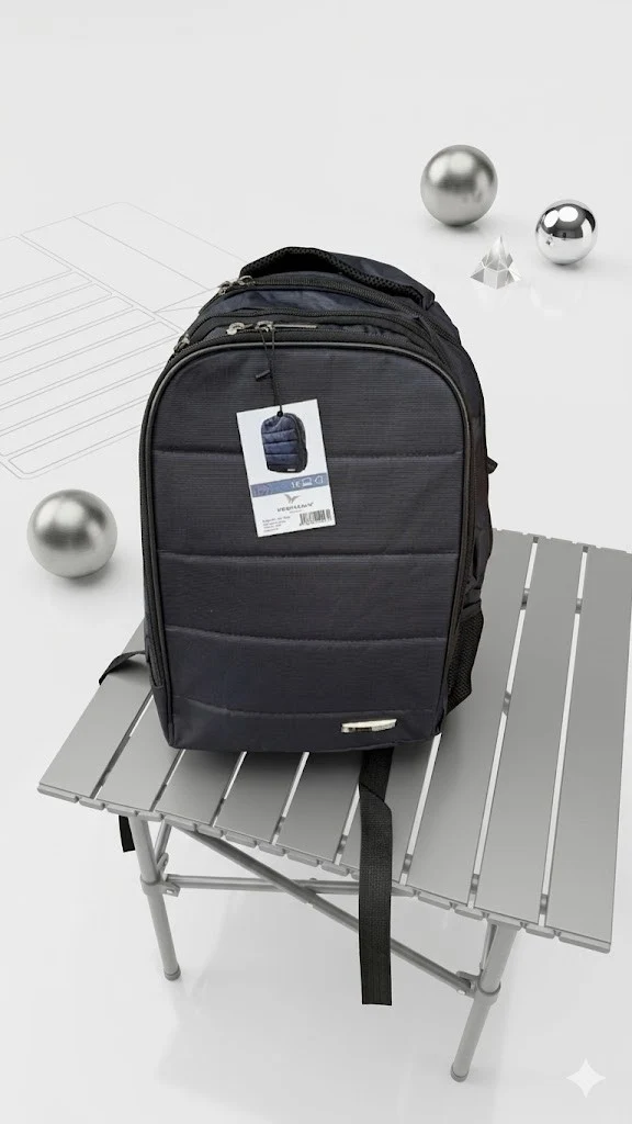 VEGMANN Laptop Rucksack 15 Zoll Dunkelblau – Business & Freizeit
