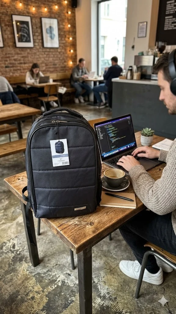 VEGMANN Laptop Rucksack 15 Zoll Dunkelblau – Business & Freizeit