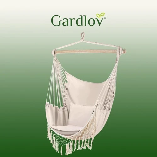 Hängesessel Outdoor & Indoor Schaukelstuhl Hängeschaukel Hängestuhl mit 2 Kissen