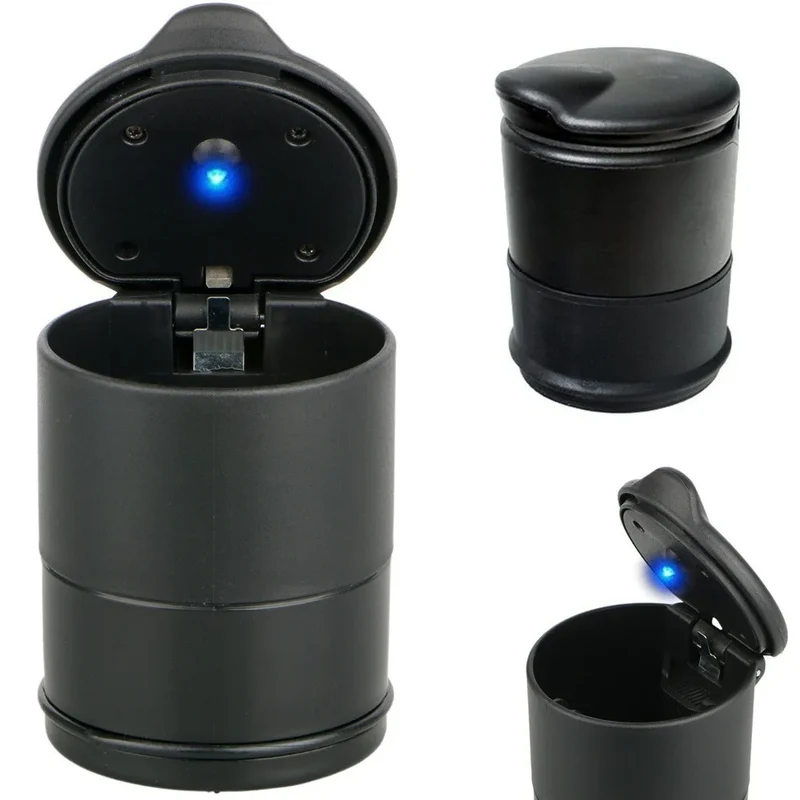 Auto Aschenbecher LED rauchfrei geruchsdicht mit Deckel KFZ Becher