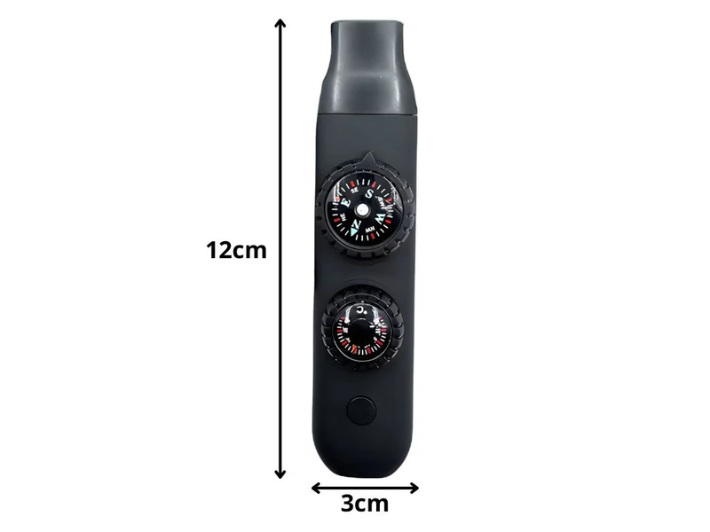 Survival Pfeife mit Kompass Taschenlampe Thermometer Outdoor