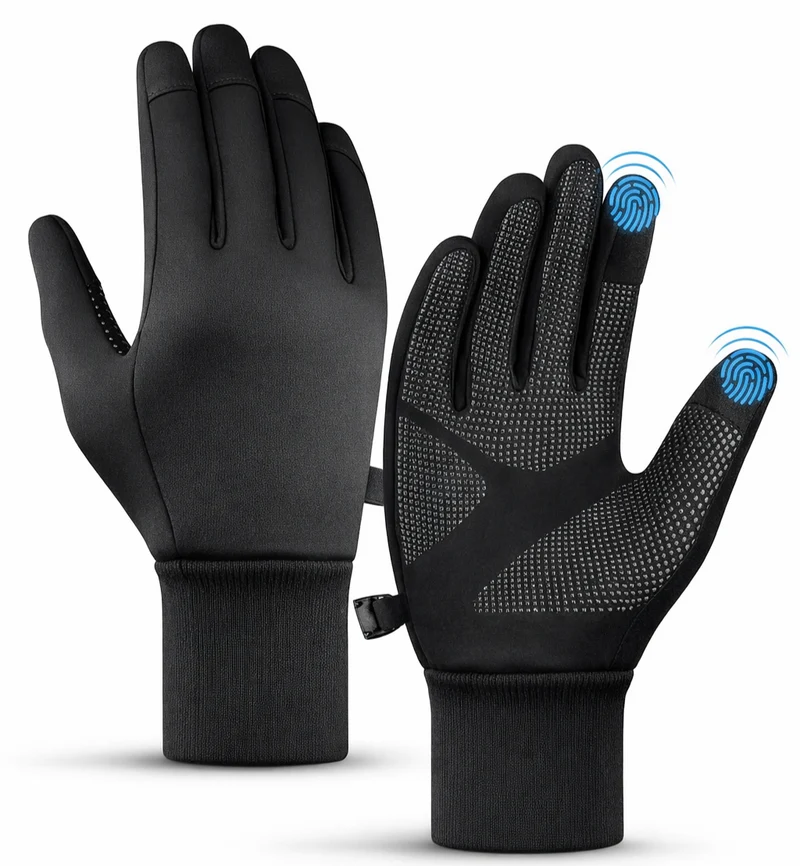 Winter Fahrradhandschuhe Touchscreen Thermo Winddicht Wasserabweisend Größe L