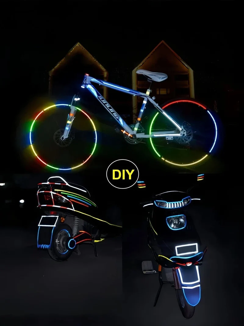 Reflektierendes Klebeband 3 Stück 8m – Warnband für Fahrrad, Auto, Motorrad