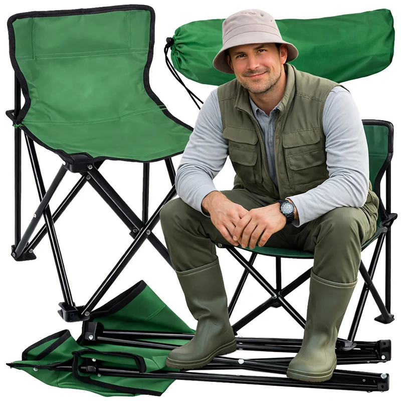 Campingstuhl Klappbar mit Getränkehalter – Angler Garten Festival Strand