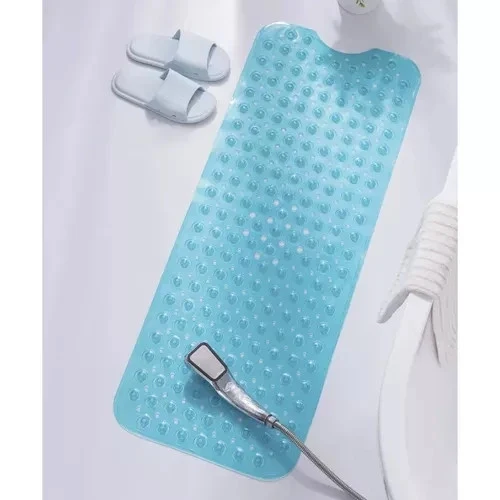 Badewannenmatte Antirutschmatte 100x40 cm Blau Rutschmatte mit Saugnäpfen