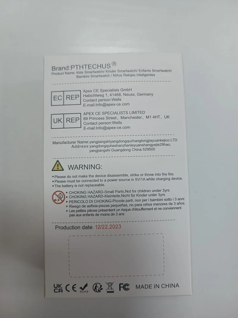 PTHTECHUS Smartwatch Kinder - 1.68'' Uhr Telefon für Mädchen Jungen mit Anruf