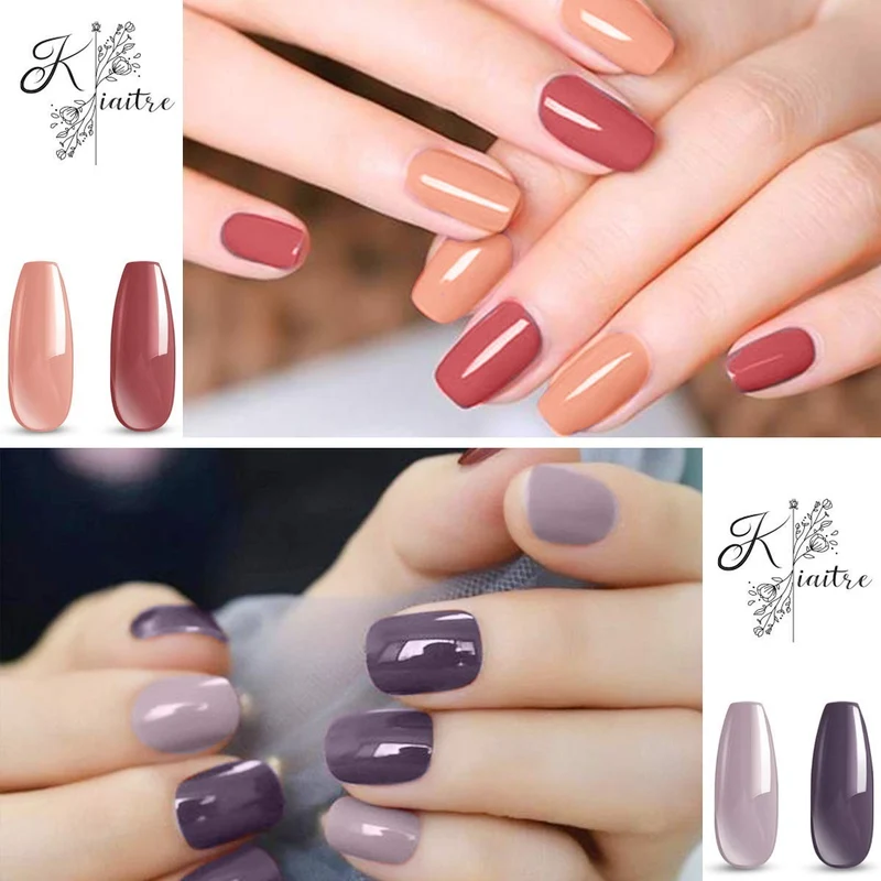 Kiaitre UV Gel Nagellack Set 6 Farben Herbst Winter Farbgel mit Geschenkbox