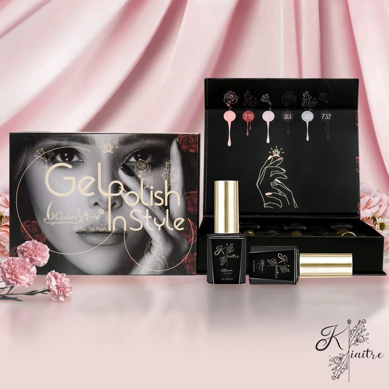 Kiaitre UV Gel Nagellack Set 6 Farben Herbst Winter Farbgel mit Geschenkbox