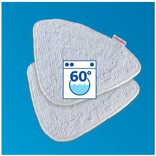 Vileda Steam Dampfreiniger Ersatzpads aus Mikrofaser – Waschbar & Wiederverwendbar (2 Stück)