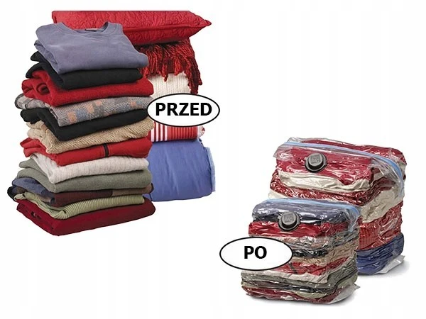 Vakuum Kleidersack mit Aufhängung 50x60 cm – Platzsparende Aufbewahrung