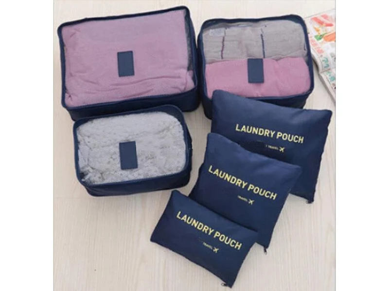 Travel Organizer Set 6-teilig – Wäschesäcke & Packtaschen für Koffer Ordnung