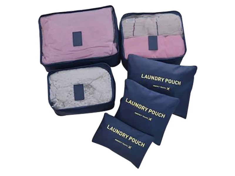 Travel Organizer Set 6-teilig – Wäschesäcke & Packtaschen für Koffer Ordnung