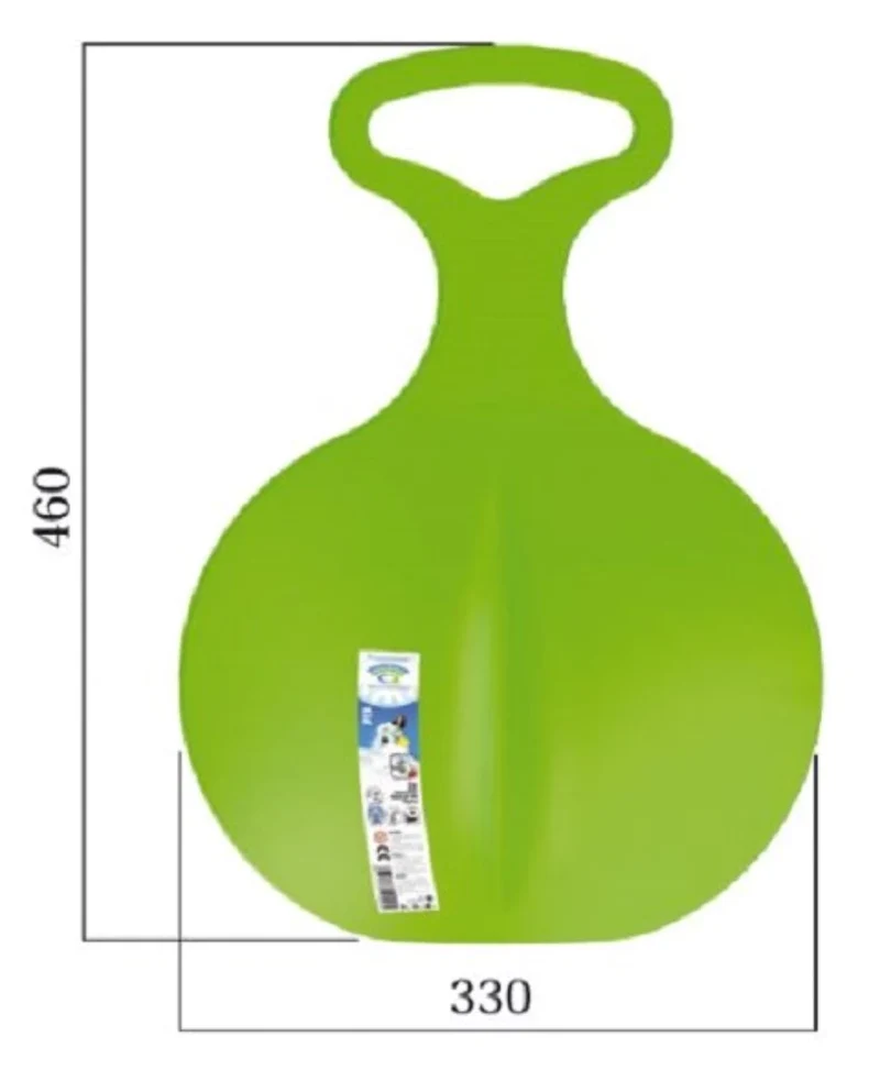 Poporutscher Schneerutscher mit Griff 33x46 cm – Leichter Schneeflitzer für Kinder