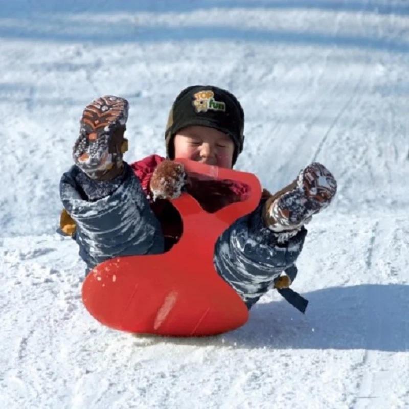 Poporutscher Schneerutscher mit Griff 33x46 cm – Leichter Schneeflitzer für Kinder
