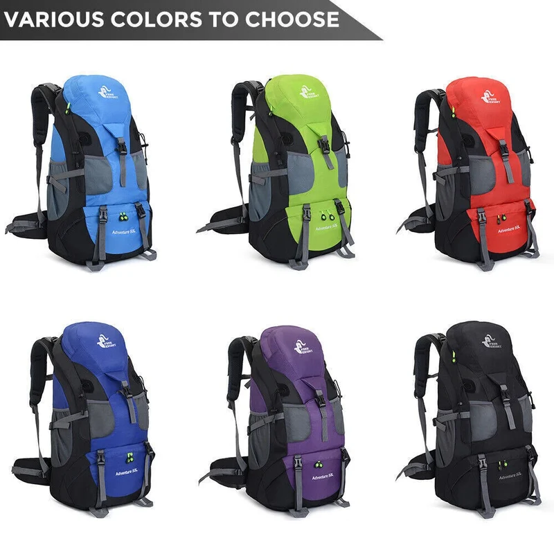 60L Rucksack Wasserdicht Wanderrucksack Camping Trekking Reiserucksack