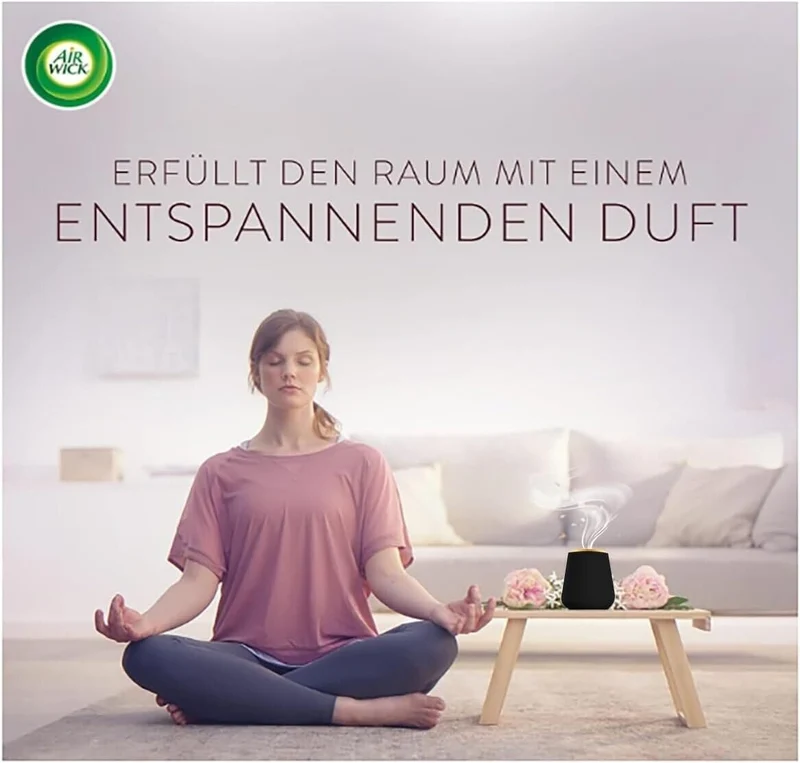 Air Wick Aroma Öl Diffuser Starter Set – 1 Gerät + 4×20ml Nachfüller