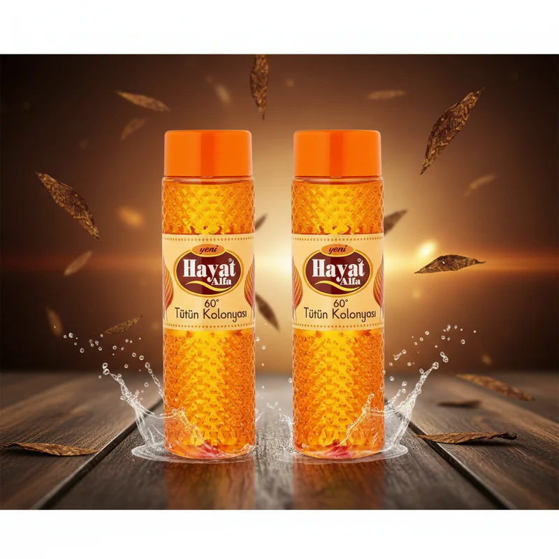 Hayat Alfa Kolonya Tabak Duft 400 ml 60% Alkohol – 2 Stück