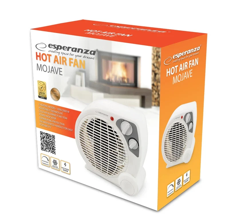 Mojave Heizlüfter 1000W 2000W Ventilator Heizgerät mit Thermostat