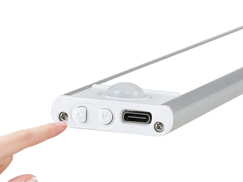 LED Unterbauleuchte 30 cm USB wiederaufladbar mit Bewegungsmelder und Dämmerungssensor