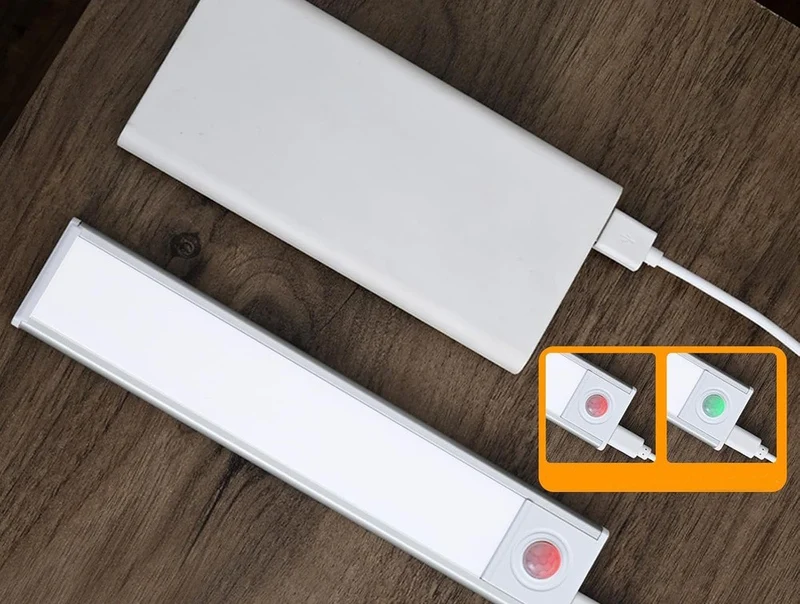 LED Unterbauleuchte 30 cm USB wiederaufladbar mit Bewegungsmelder und Dämmerungssensor