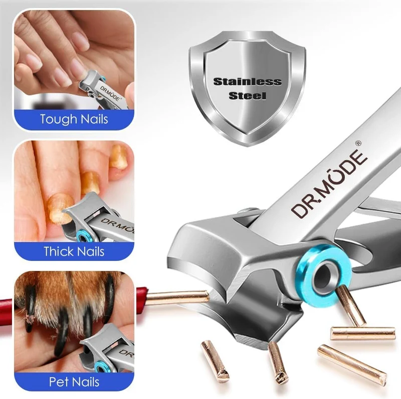 Nagelknipser für dicke Nägel - DRMODE Wide Kieferöffnung Edelstahl Fingernagel