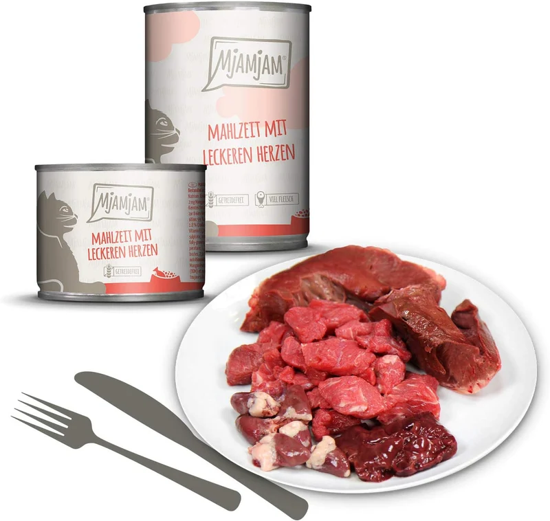 MjAMjAM Premium Katzen Nassfutter Mixpaket 6x200g getreidefrei Monoprotein