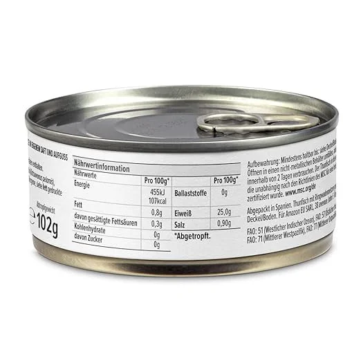 Thunfischstücke im eigenen Saft – Hochwertiger Thunfisch in der 145 g Dose