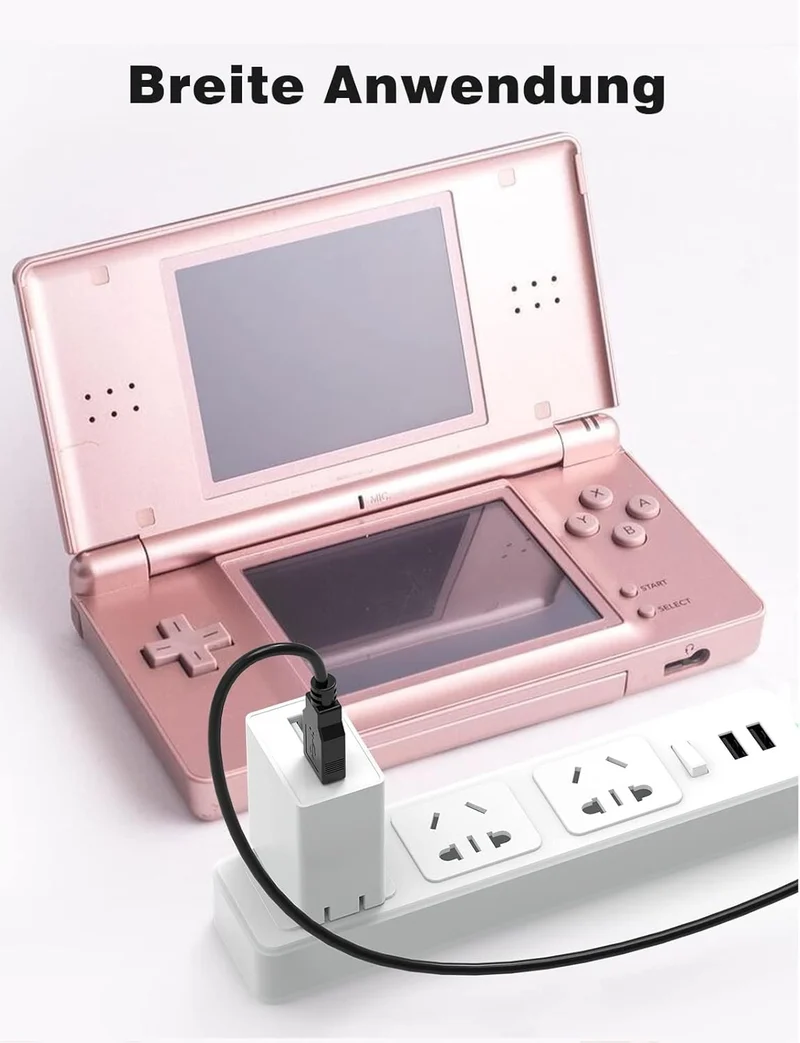 Ladekabel für Nintendo DS Lite – 1,2 m, 1 A, Schwarz
