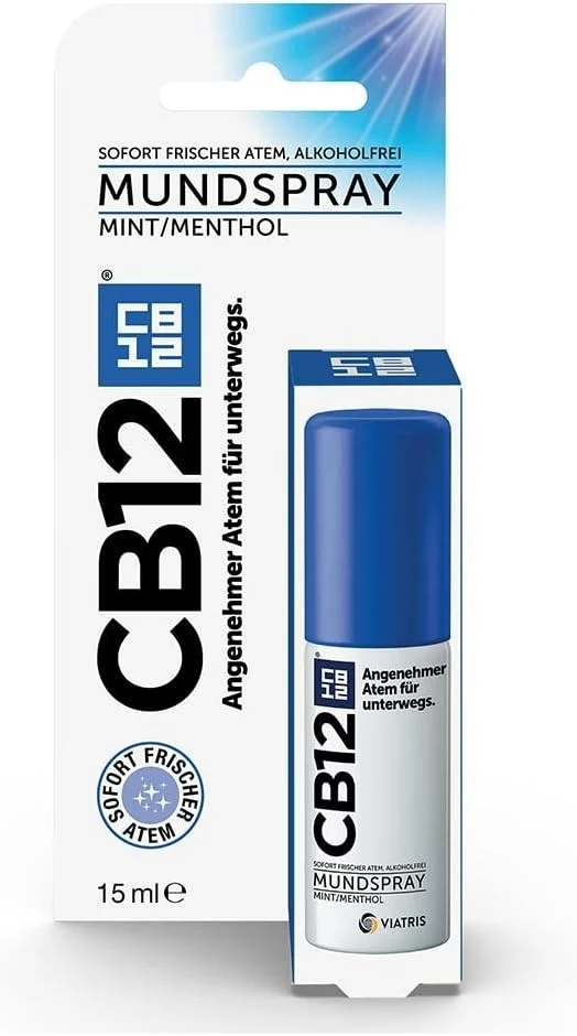 CB12 Mundspray 15ml Minze Menthol gegen Mundgeruch für unterwegs