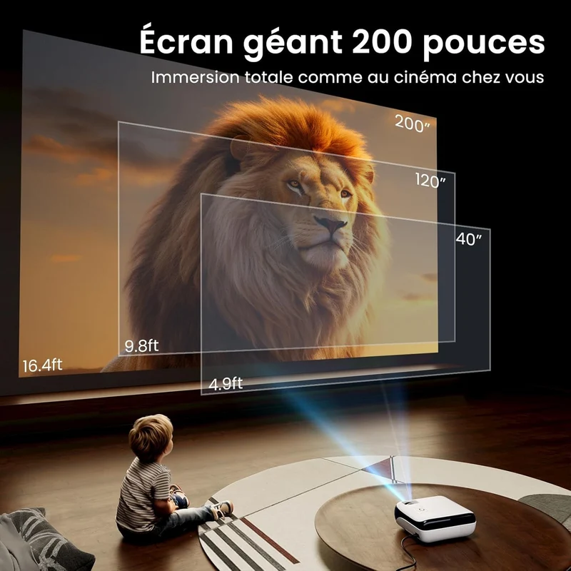 HAPPRUN H1 Mini Beamer 4K Full HD 1080p Bluetooth Projektor HDMI USB PS5