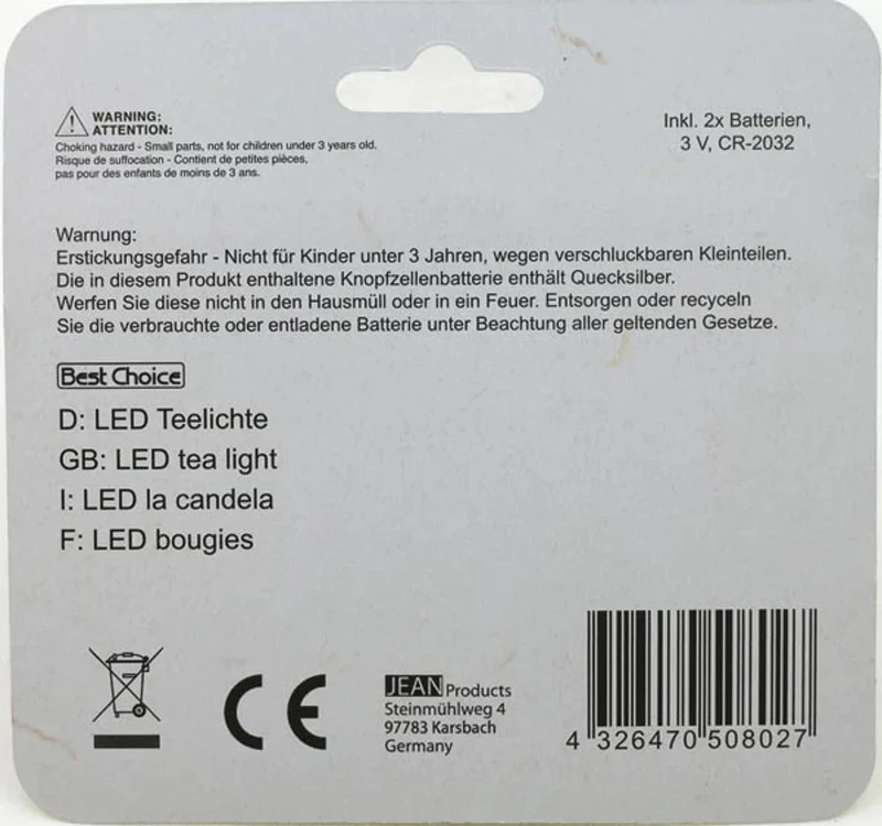 LED Teelichter 2er Set 4x3cm inkl. Batterie | Flackernde Kerzen mit Schalter 🕯️