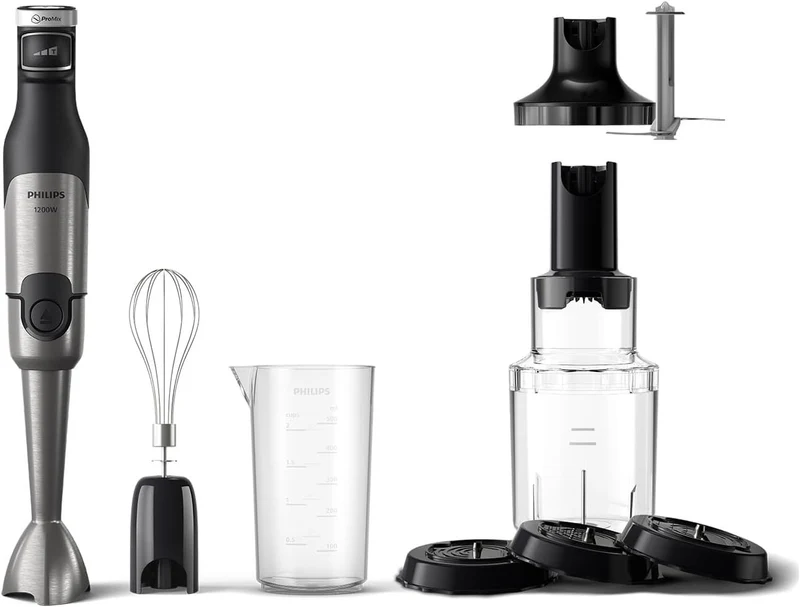Philips 5000-Serie Stabmixer inkl. Schneebesen, Spiralizer, XL-Zerkleinerer