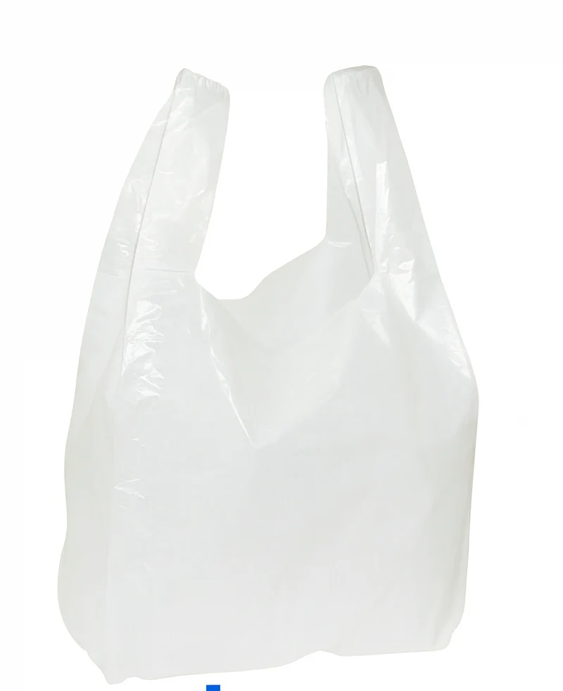 Hemdchentragetasche 25+12x45 cm Weiß HDPE Tragetaschen Plastiktüten Beutel