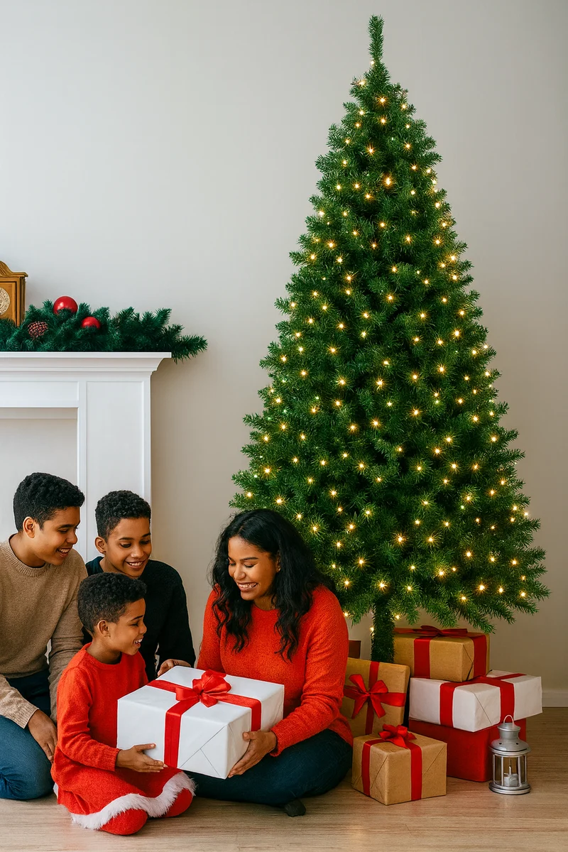 150cm Weihnachtsbaum Grün mit 350 Spitzen und Metallständer Unbeleuchtet 🎄