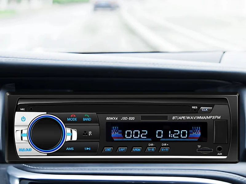 Autoradio 1 DIN Bluetooth mit USB AUX SD Freisprecheinrichtung Mikrofon Fernbedienung 4x60W FM Radio