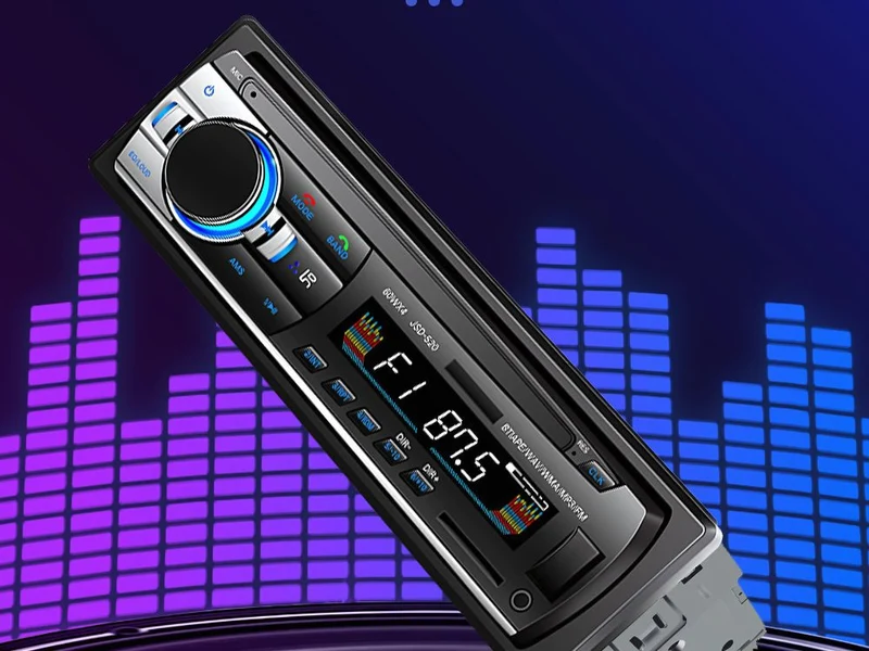 Autoradio 1 DIN Bluetooth mit USB AUX SD Freisprecheinrichtung Mikrofon Fernbedienung 4x60W FM Radio