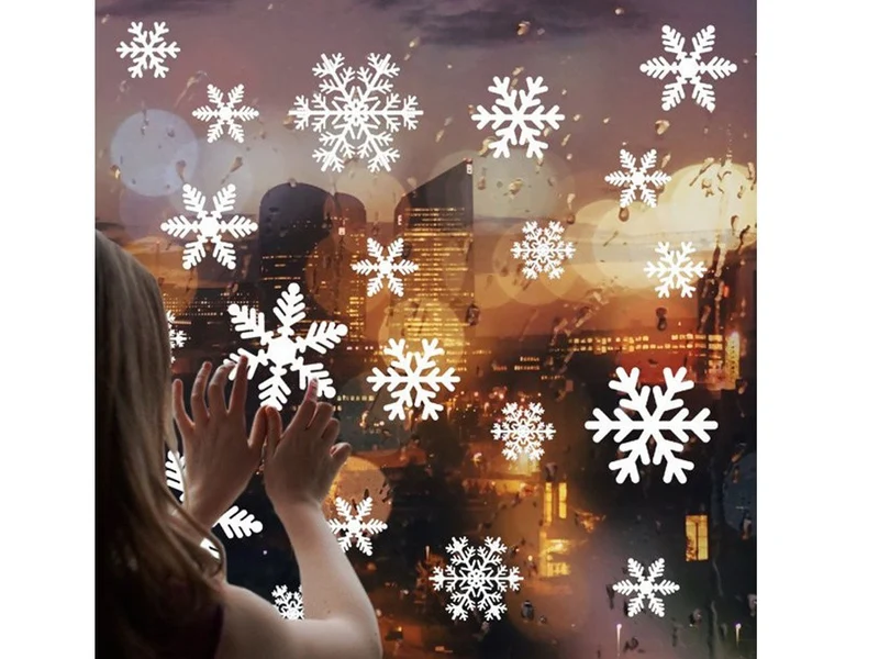 Weihnachten Fensteraufkleber – Selbstklebende Weihnachtsbaum Fensterdeko, Wiederverwendbar, 35×50 cm, Winter- & Festtagsdeko