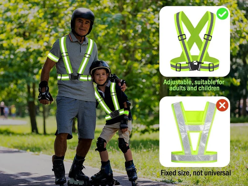 Warnweste Fahrrad Motorrad Reflektor Sicherheitsweste Leuchtweste Weste Dehnbar