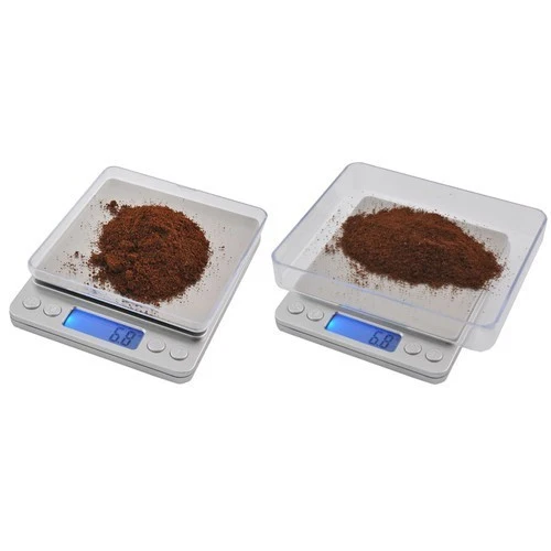 Digitale Küchenwaage 0,1g Präzisionswaage bis 2kg mit LCD Display & Edelstahlfläche