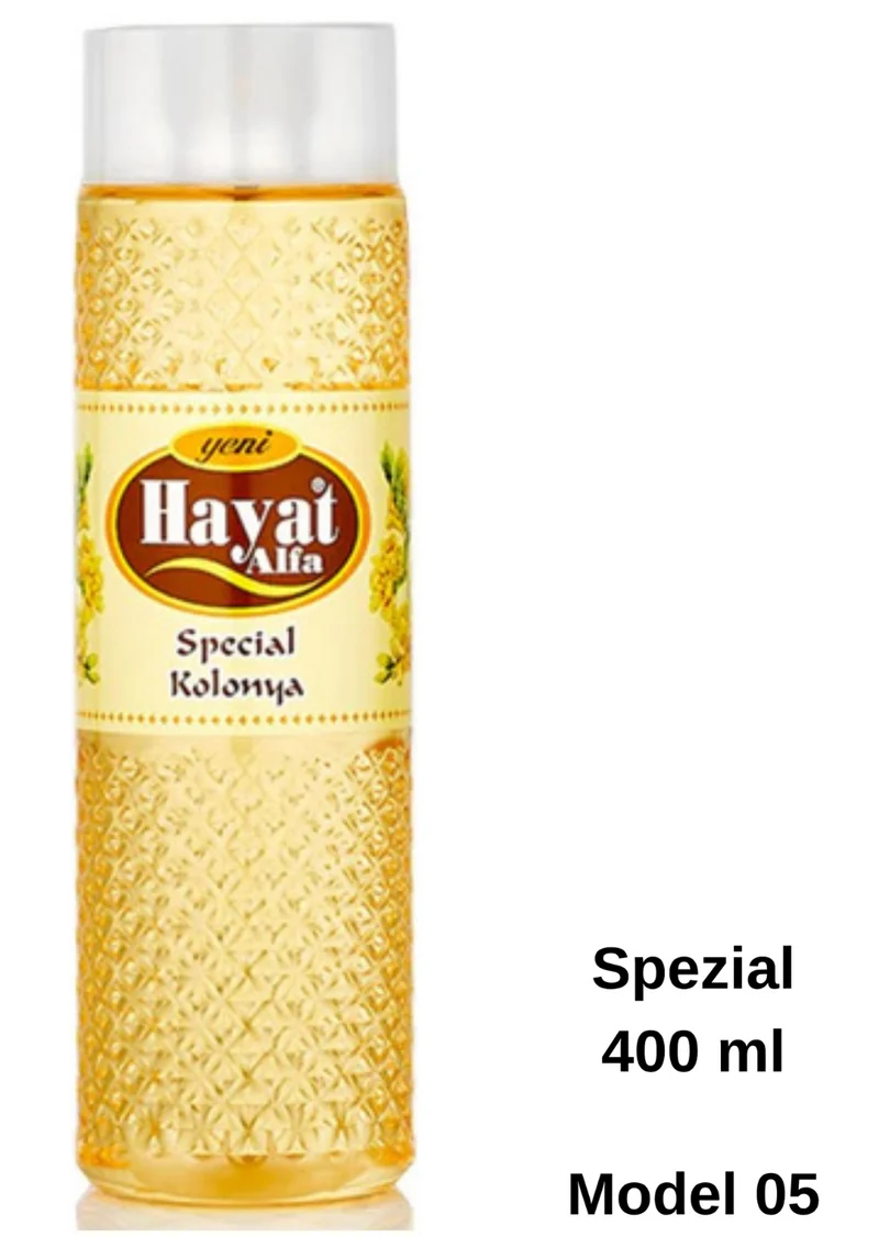 Hayat Alfa Kolonya Set 400 ml & 150 ml – verschiedene Düfte – 60/80 % Alkohol 🍋