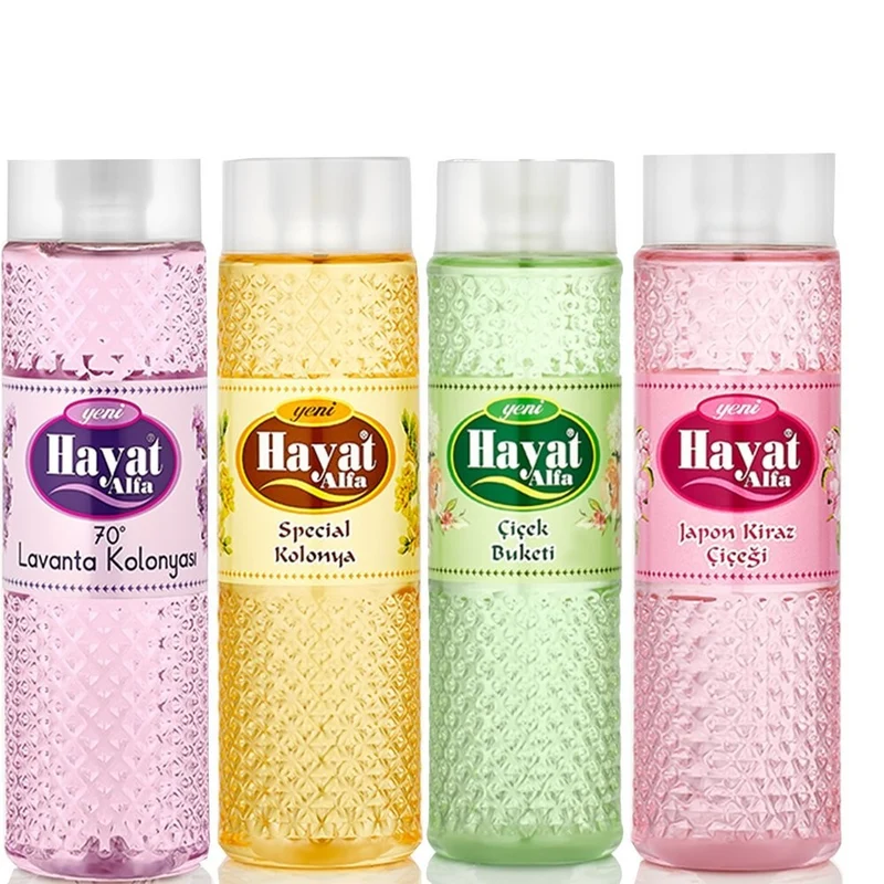 Hayat Alfa Kolonya Set 400 ml & 150 ml – verschiedene Düfte – 60/80 % Alkohol 🍋