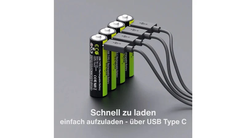Verico USB-C AA Li-Ion Akkus 2550mWh wiederaufladbar 4er-Pack 🔋