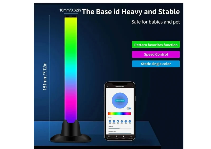 LED Lightbar RGB TV Hintergrundbeleuchtung Musik Sync Gaming Licht USB